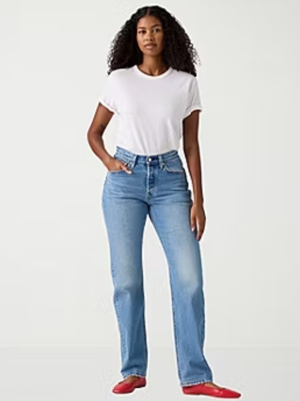 Levi's 501 Curve Straight Leg Jeans/Sz 27W 30 Inseam Blue Denim
